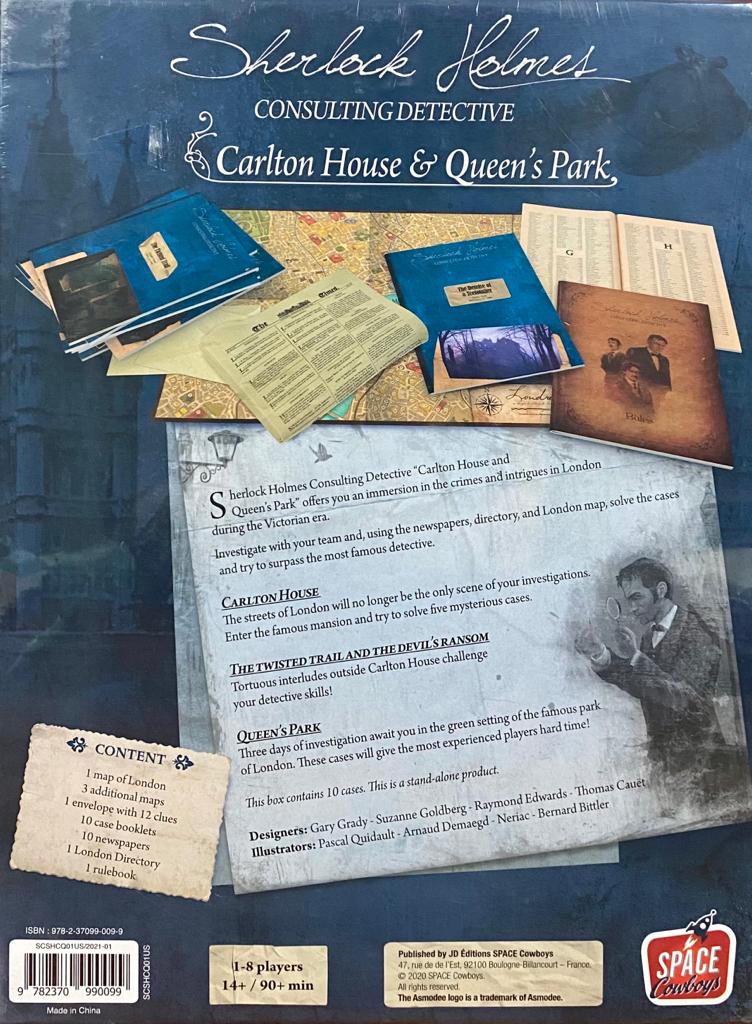 Sherlock Holmes Consulting Detective: Carlton House & Queen's Park